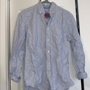 blue/white tailored fit long sleeve